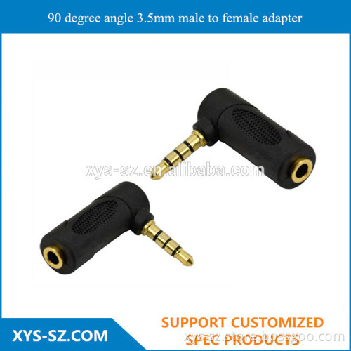 90 degree angle 3.5mm male to female adapter